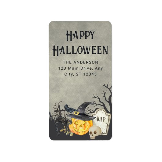 Halloween Adressaufkleber (Vorne)