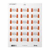 Halloween-Adresslitern/Jack-o-Lanterns Adressaufkleber (Vorne)