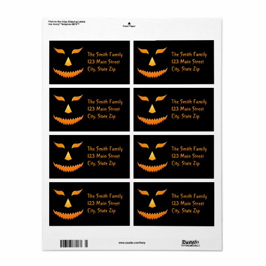 Halloween-Adressmarken (Vorne)