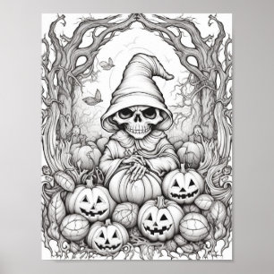 Halloween Aduloring Poster