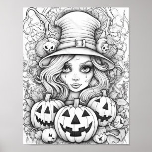 Halloween Aduloring Poster