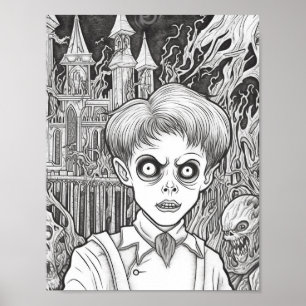 Halloween Aduloring Poster