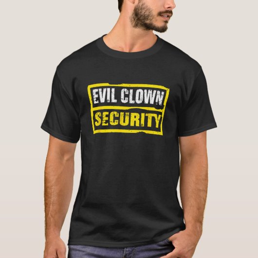 Halloween Adult Costume Evil Clown Security Dad Mo T-Shirt (Vorderseite)