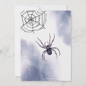 Halloween Adult Party Watercolor Gothic Raven Einladung (Rückseite)