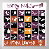 Halloween Advent Kalender Poster (Vorne)