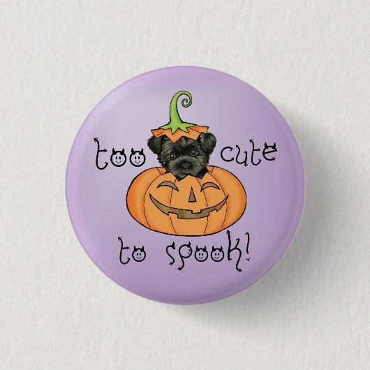Halloween Affenpinscher Button (Vorderseite)