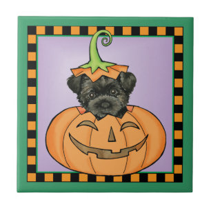 Halloween Affenpinscher Fliese