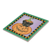 Halloween Affenpinscher Fliese (Seite)