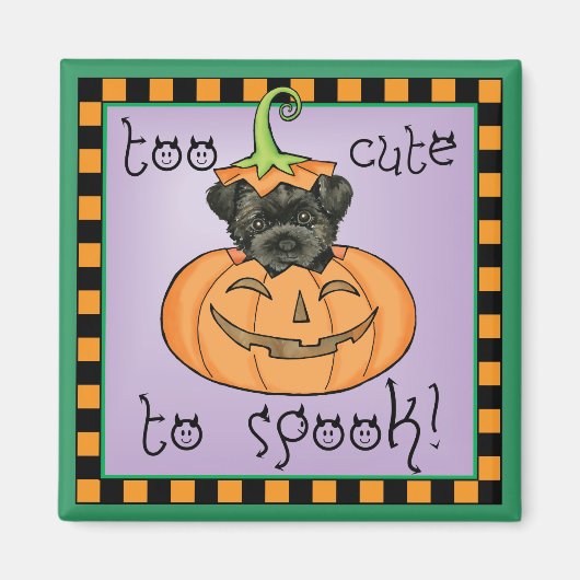Halloween Affenpinscher Magnet (Vorne)
