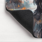 Halloween Affenpinscher mit Pumpkins Beängstigend Mousepad (Ecke)