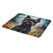Halloween Affenpinscher mit Pumpkins Beängstigend Schneidebrett (Ecke)