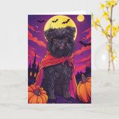 Halloween Affenpinscher Vampire Pumpkins Beängstig Karte (Gelbe Blume)