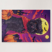 Halloween Affenpinscher Vampire Pumpkins Beängstig Puzzle (Horizontal)
