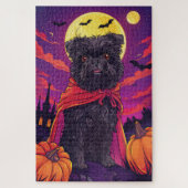 Halloween Affenpinscher Vampire Pumpkins Beängstig Puzzle (Vertikal)