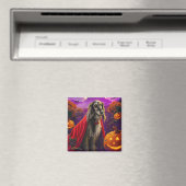 Halloween Afghan Hound Vampire Pumpkins Beängstige Magnet (In Situ (Geschirrspüler))
