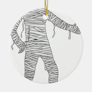 Halloween-Ägypter-Mama Keramikornament
