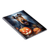 Halloween Airedale mit Pumpkins Beängstigend Notizblock (Rechte Seite)