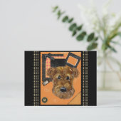HALLOWEEN AIREDALE POSTKARTE (Stehend Vorderseite)