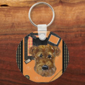 HALLOWEEN AIREDALE SCHLÜSSELANHÄNGER (Vorderseite)