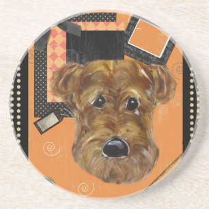 HALLOWEEN AIREDALE UNTERSETZER