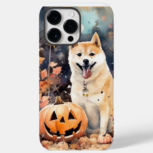 Halloween Akita mit Pumpkins Beängstigend Case-Mate iPhone Hülle (Rückseite)