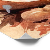 Halloween Akita mit Pumpkins Beängstigend Poster (Ecke)