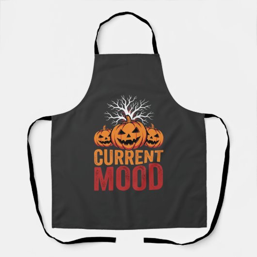 Halloween aktuelles Stimmung Kürbis Baum Design Schürze (Vorderseite)