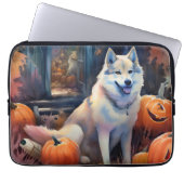 Halloween Alaskan Malamute mit Pumpkins Beängstige Laptopschutzhülle (Vorderseite)