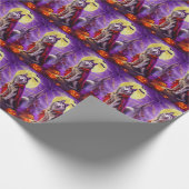 Halloween Alaskan Malamute Vampire Pumpkins Beängs Geschenkpapier (Ecke)