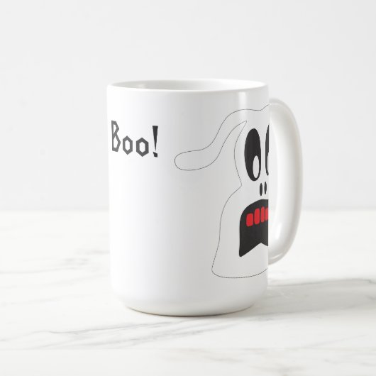 Halloween Albern Ghost Kaffeetasse (VorderseiteRechts)