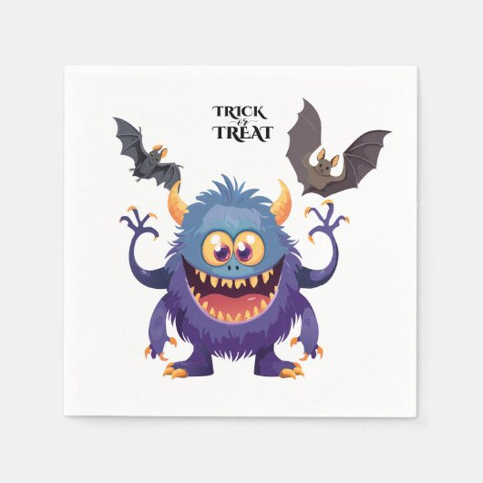 Halloween Albern Monster Serviette (Vorderseite)