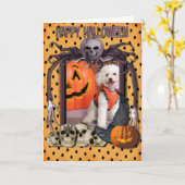 Halloween-Albtraum - Chloe - Poochon - Foto-10 Karte (Gelbe Blume)