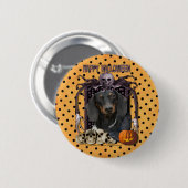 Halloween-Albtraum - Dackel - Winston Button (Vorne & Hinten)