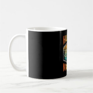 Halloween-Albtraum Geisterburg Retro Vektor Kaffeetasse