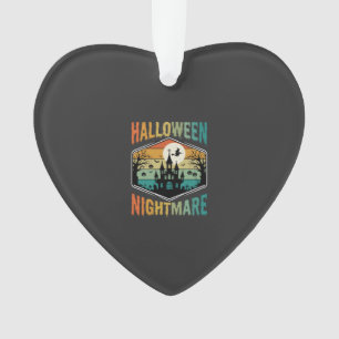 Halloween-Albtraum Geisterburg Retro Vektor Ornament