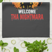 Halloween-Albtraum-Hexen-Haus-Design Geschirrtuch (Gefaltet)