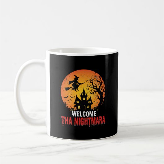 Halloween-Albtraum-Hexen-Haus-Design Kaffeetasse (Links)