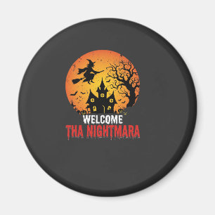 Halloween-Albtraum-Hexen-Haus-Design Magnet
