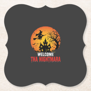 Halloween-Albtraum-Hexen-Haus-Design Untersetzer