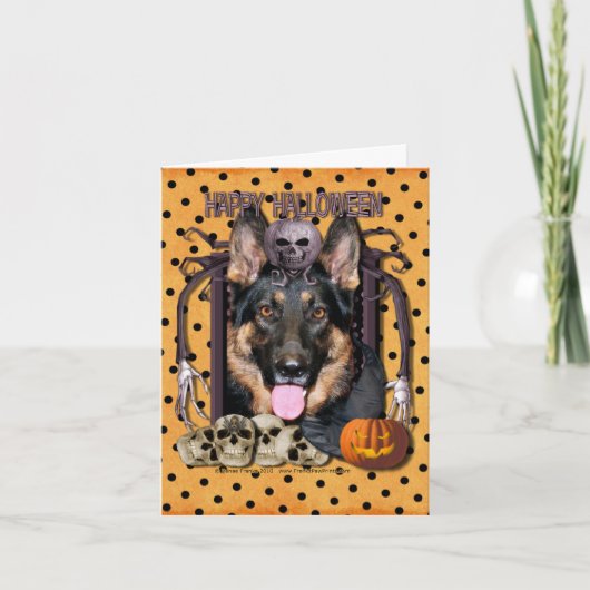Halloween-Albtraum - Schäferhund - Kuno Karte (Vorderseite)