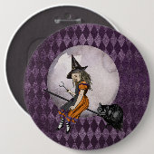 Halloween Alice im Wunderland Cheshire Cat Moon Button (Vorne & Hinten)