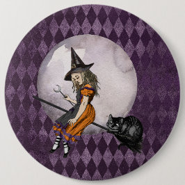 Halloween Alice im Wunderland Cheshire Cat Moon Button