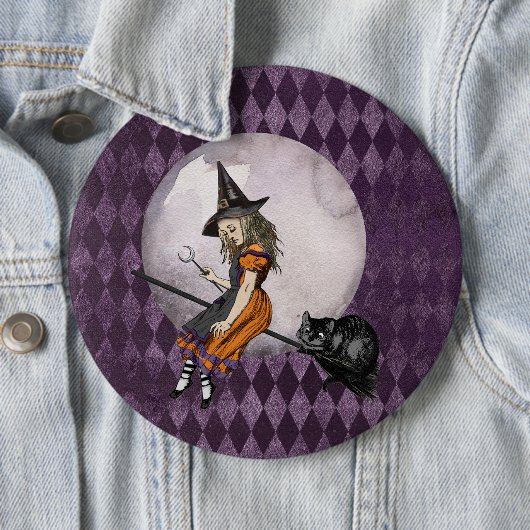 Halloween Alice im Wunderland Cheshire Cat Moon Button (Beispiel)
