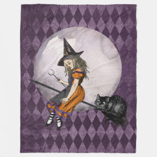 Halloween Alice im Wunderland Cheshire Cat Moon Fleecedecke