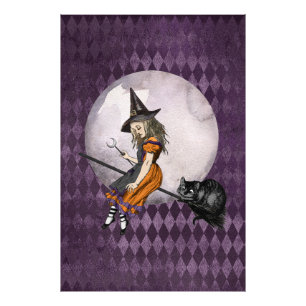 Halloween Alice im Wunderland Cheshire Cat Moon Fotodruck