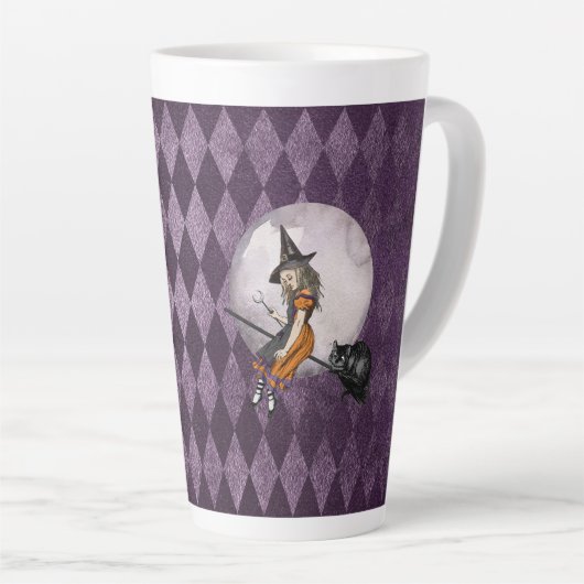 Halloween Alice im Wunderland Cheshire Cat Moon Milchtasse (Rechte Ecke)