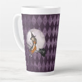 Halloween Alice im Wunderland Cheshire Cat Moon Milchtasse (Linke Ecke)