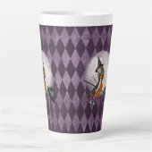 Halloween Alice im Wunderland Cheshire Cat Moon Milchtasse (Vorderseite)