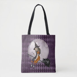 Halloween Alice im Wunderland Cheshire Cat Moon Tasche