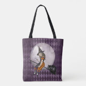 Halloween Alice im Wunderland Cheshire Cat Moon Tasche (Rückseite)